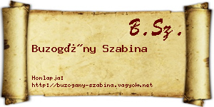 Buzogány Szabina névjegykártya